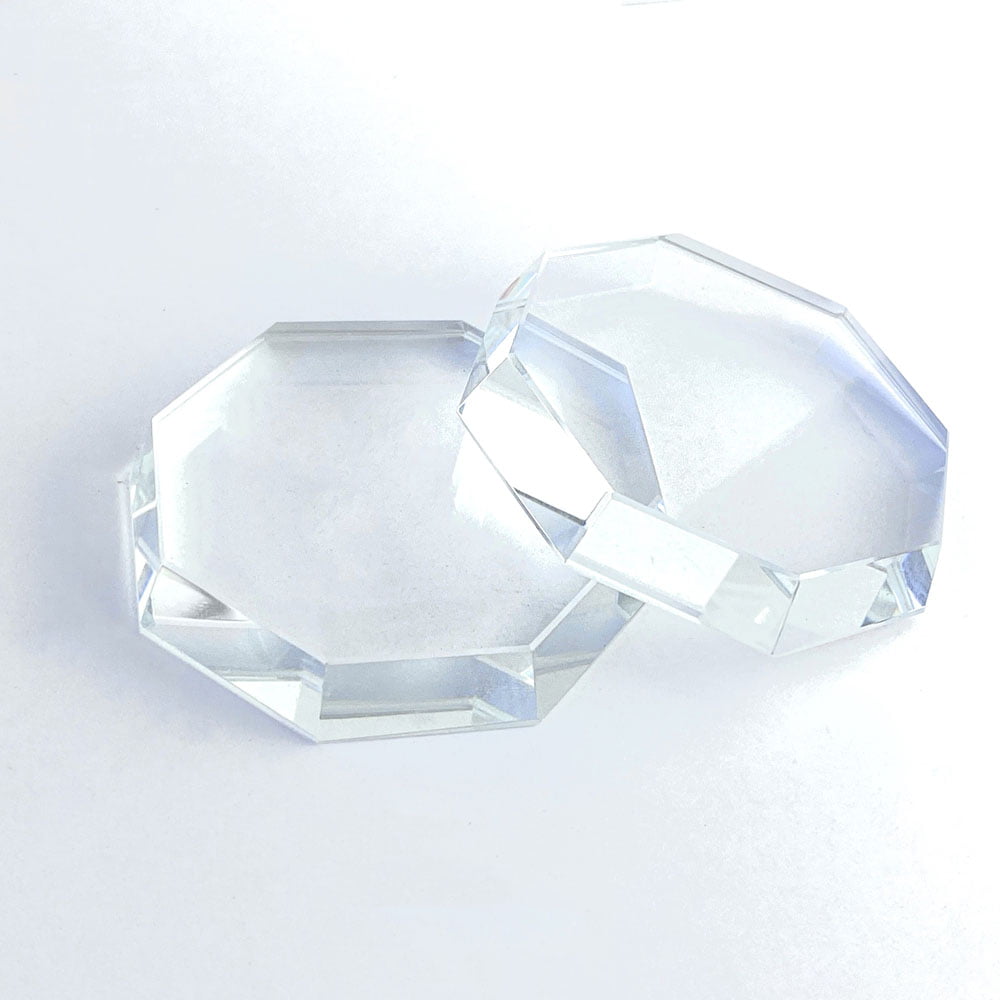 Unique Камень для клея прозрачный стеклянный кристал Crystal Palette-Octagonal